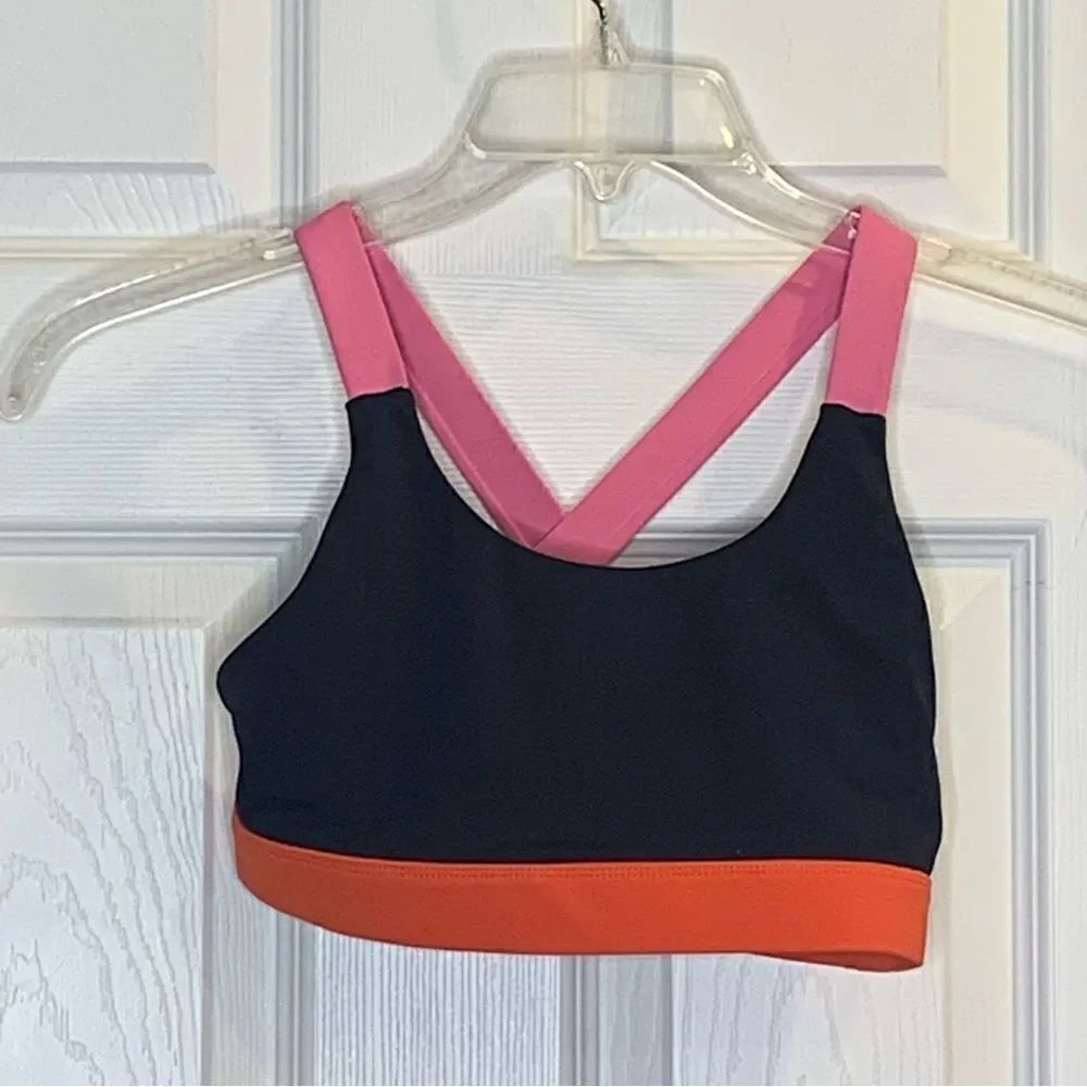 Wilo orange pink black sports bra Size Small